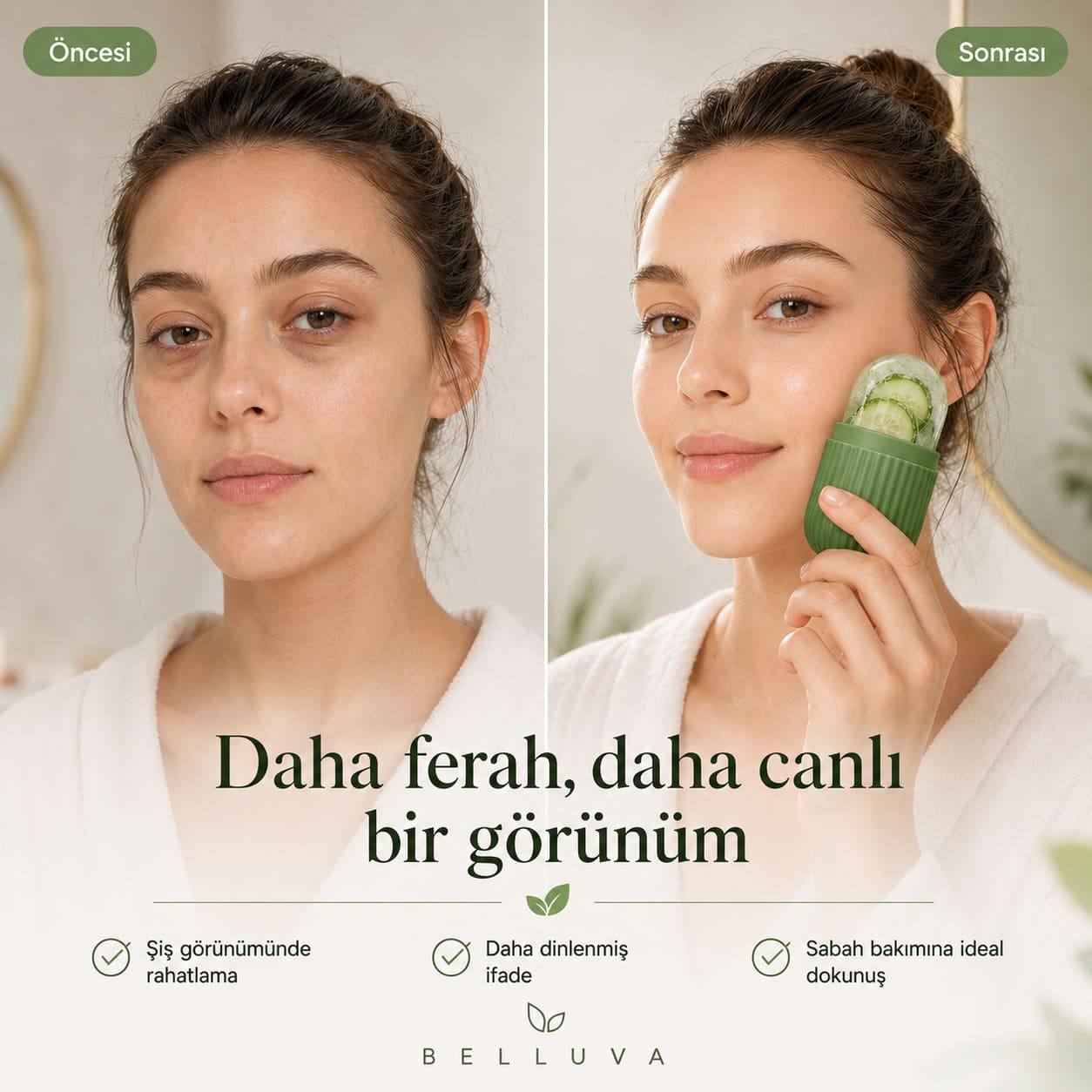 Yüz Masaj Küresi - Belluva Ice Roller Soğuk Terapi