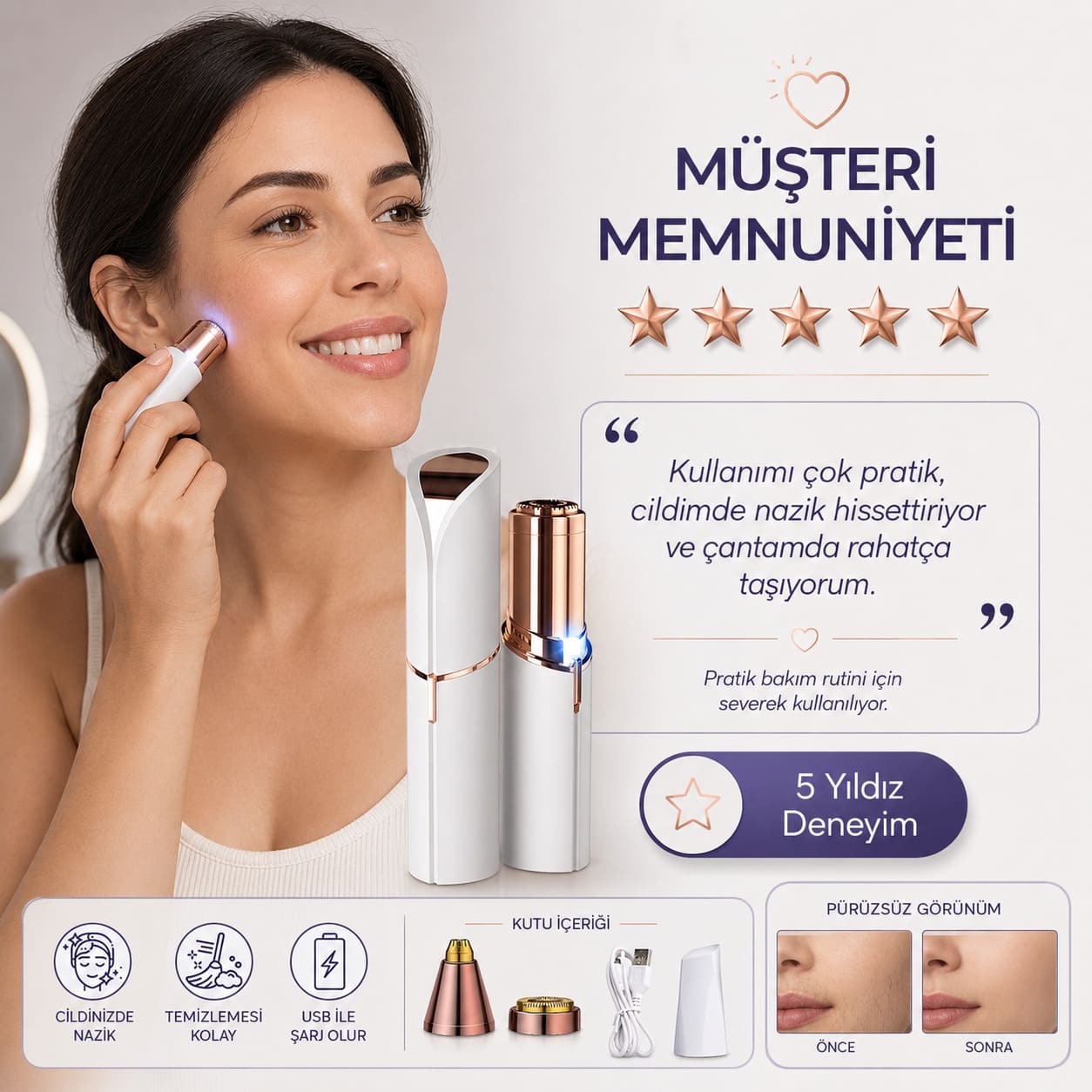 Belluva™ Hassas Tüy Temizleyici Smoothtouch
